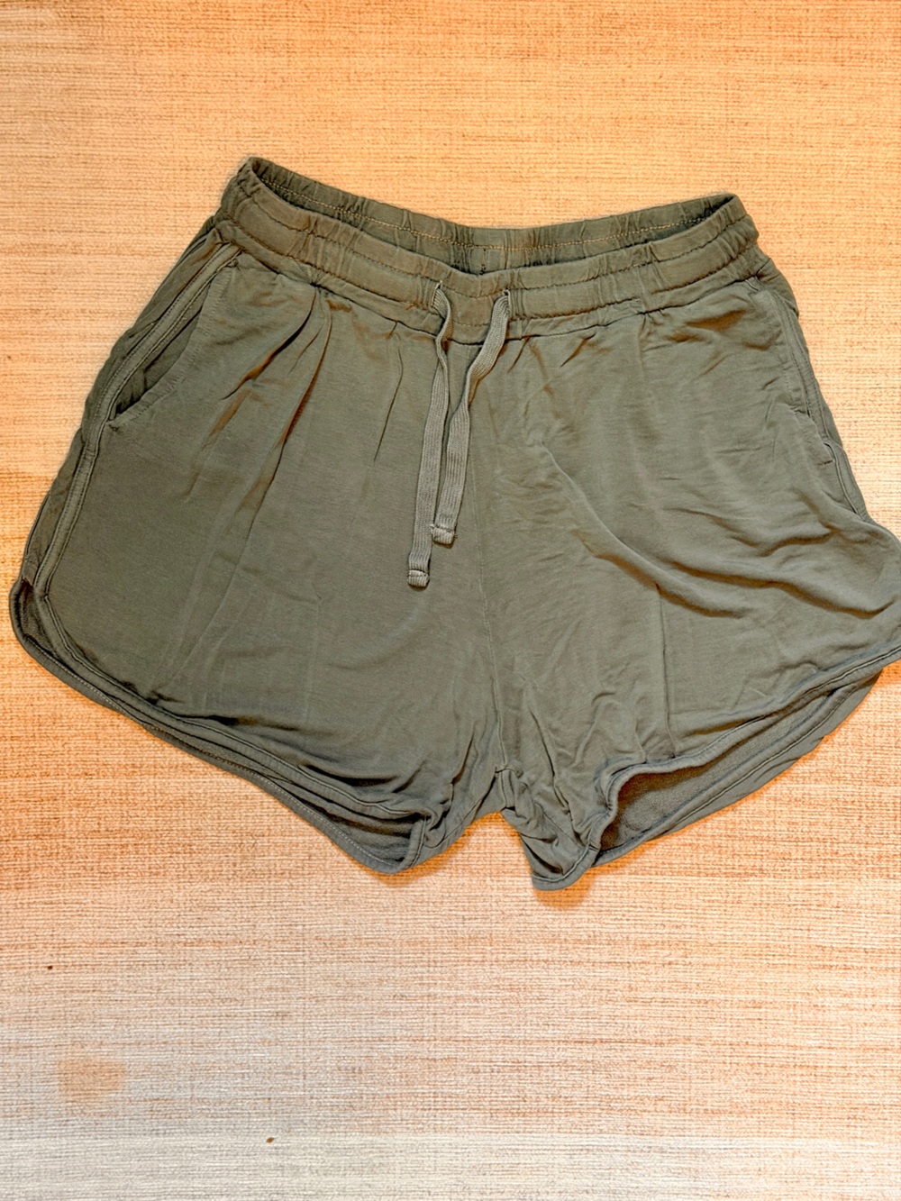 Amalli Talli | Lounge Shorts | Tall | Olive Green | Size M | 4” Inseam